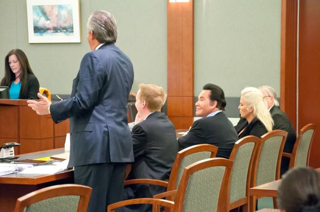 Wayne Newton and his wife, Kathleen McCrone, appeared in court to file a restraining order against his landlord Steve Kennedy on Thursday, May 31, 2012. 